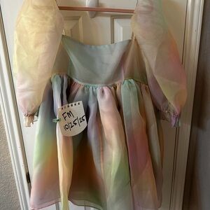 Selkie Pastel Rainbow Mini Dress